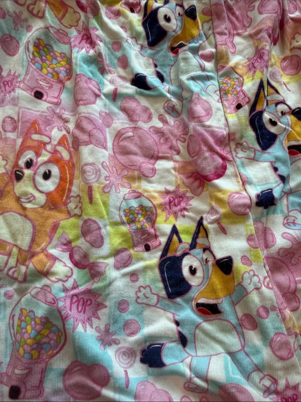 B69 Small Shop Bamboo Shorts— 4t, bluey bubblegum print